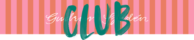 En grafisk bild på gråa och svarta ränder där det står ”Gudrun Sjödén Club”.