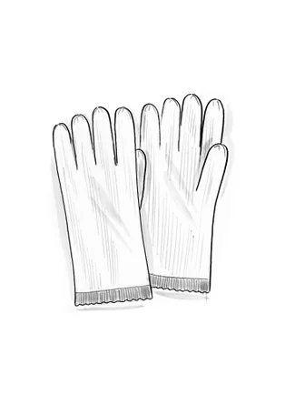 Fingervante i ull - indigo