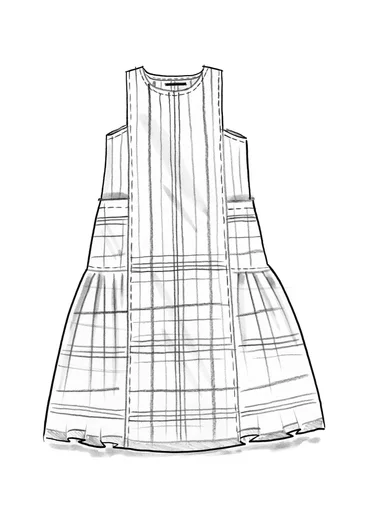 Vävd klänning "Kate" i ekologisk bomull - askgrå