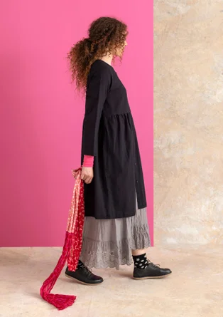 Vävd klänning ”Vendela” i ekologisk bomull - svart