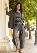 Vävd byxa "Ines" i ekologisk bomull - grafit