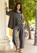 Vävd byxa "Ines" i ekologisk bomull - grafit