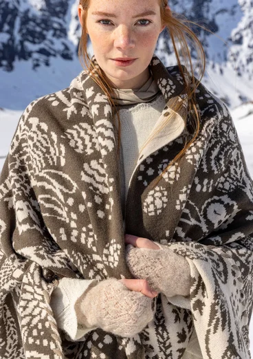 Torgvante "Forgetmenot" i alpackamix - kalksten/melange