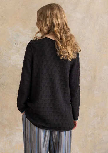 Bästiströja ”Celia” i återvunnen bomull - svart