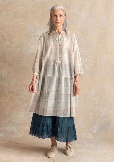 Vävd klänning ”Nora” i ekologisk bomull - natur