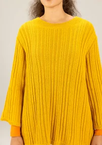 Enfärgad tröja "Midori" i ekologisk bomull - mango