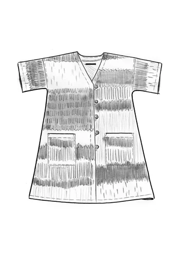 Vävd klänning "Hyderabad" i ekologisk bomull - avokado