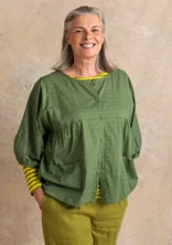 Vävd blus ”Tindra” i ekologisk bomull - rosmarin