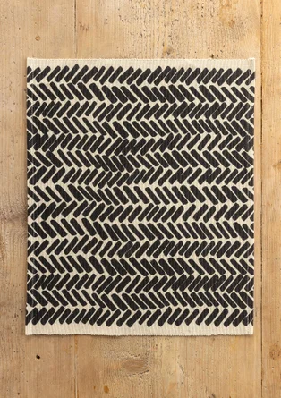 Bordstablett "Play" i ekologisk bomull - svart