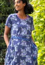 Bälte "Sona" i ekologisk bomull - briljantblå