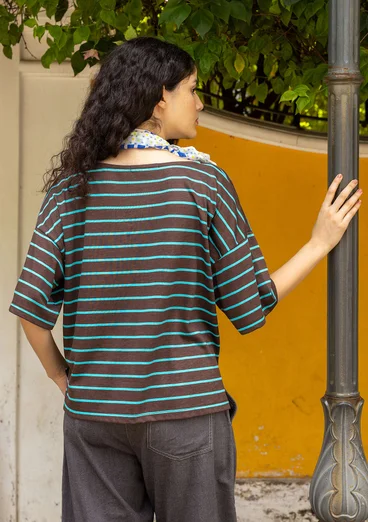 Top "Elise" i ekologisk bomull/modal - mörk jord