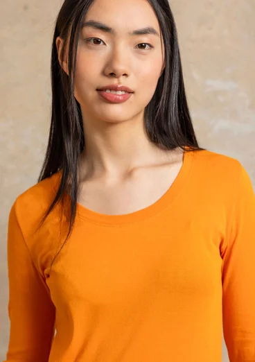 Trikåtop i ekologisk bomull - morot