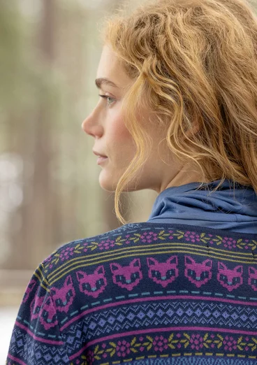 Kofta "Canwood" i ekologisk/återvunnen bomull - viol