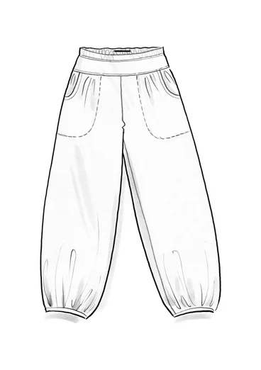 Trikåbyxa i ekologisk bomull/elastan - kashish