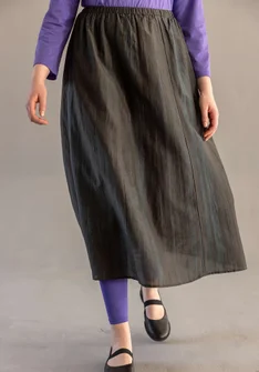 Vävd kjol "Melody" i ekologisk bomull/siden - agave