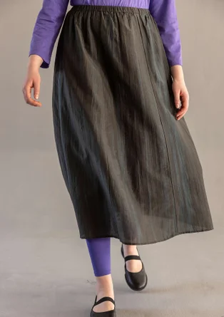 Vävd kjol "Melody" i ekologisk bomull/siden - agave