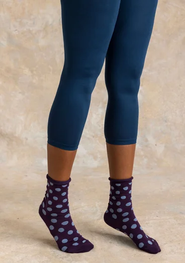 Enfärgade leggings i återvunnen polyamid - stillahavsblå