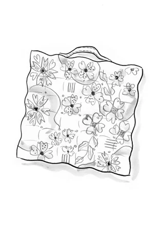 Sittdyna "Anaya" i ekologisk bomull - malakit