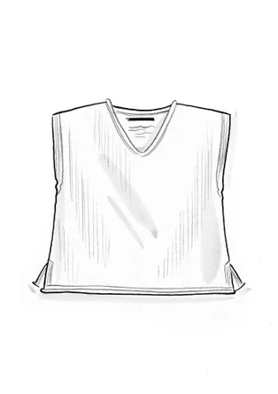 Stickad väst i ekologisk/återvunnen bomull - ljus cyklamen