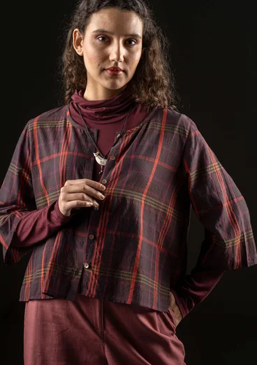 Vävd blus "Kate" i ekologisk bomull - mullbär