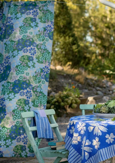 Gardin "Anaya" i ekologisk bomull - malakit