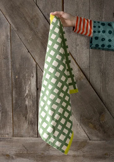 Kökshandduk "Play" i ekologisk bomull - koriander