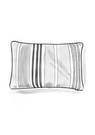 Kudde "Ecuador" i ekologisk bomull, med innerkudde - vinröd