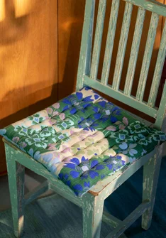 Sittdyna "Anaya" i ekologisk bomull - malakit