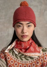 Mönstrad scarf "Taiga" i ekologisk bomull - pumpa