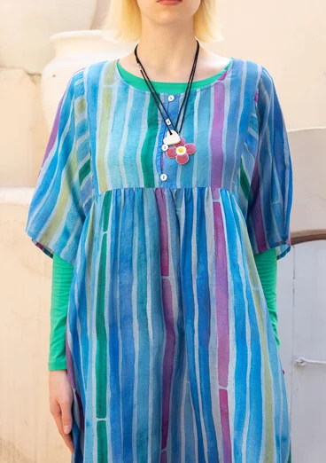 Vävd klänning "Violet" i bomull/siden - lupin