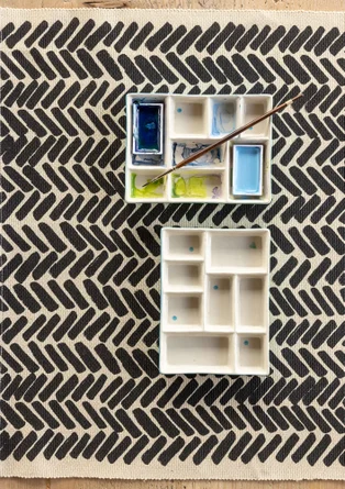 Bordstablett "Play" i ekologisk bomull - svart