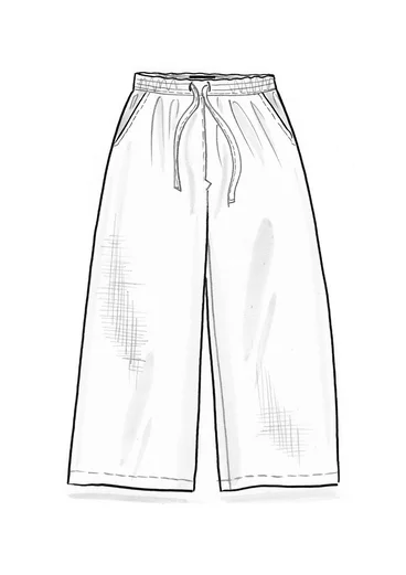 Vävd byxa i lin - svart