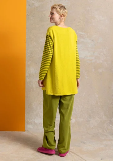 Trikåbyxa i ekologisk bomull/elastan - grönpeppar