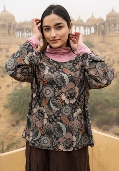 Top "Hana" i ekologisk bomull/modal - svart