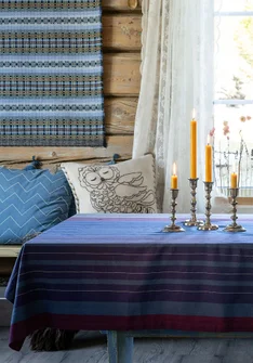 Duk "Alaska Sky" i ekologisk bomull - midnattsblå