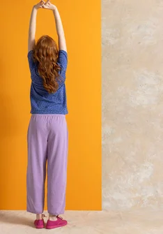 Trikåbyxa i ekologisk bomull/elastan - månskenslila