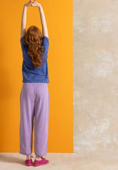 Trikåbyxa i ekologisk bomull/elastan - månskenslila
