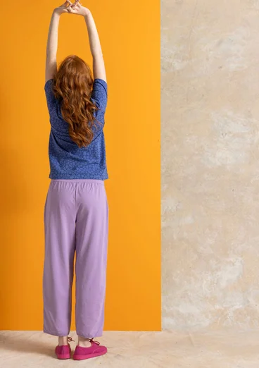 Trikåbyxa i ekologisk bomull/elastan - månskenslila
