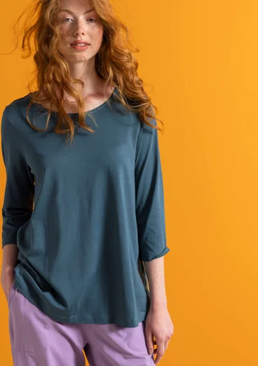Trikåtop ”Ophelia” i ekologisk bomull/modal - indigogrön