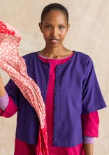 Vävd blus ”Vendela” i ekologisk bomull - natthimmel