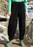 Velourbyxa "Nootka" i ekologisk bomull/återvunnen polyester (svart XL)