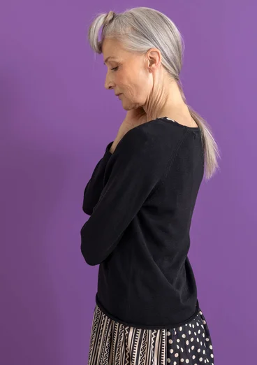 Tröja i ekologisk bomull/lyocell - svart