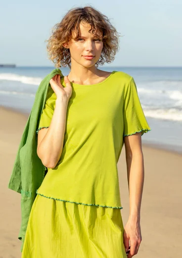 Top "Drop" i ekologisk bomull - kiwi