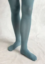 Enfärgade strumpbyxor i återvunnen polyamid - veronagrön