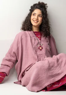 Vävd blus "Bodil" i lin - kalkrosa