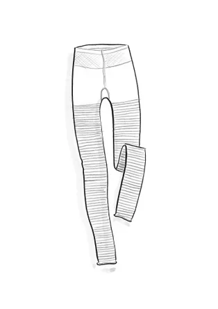 Randiga leggings i återvunnen polyamid - ärtgrön/ljus lavendel