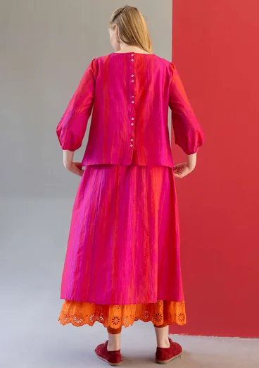 Blus "Melody" i ekologisk bomull/siden - rosa begonia