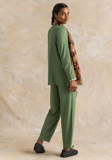 Trikåtunika i viskos/elastan - rosmarin