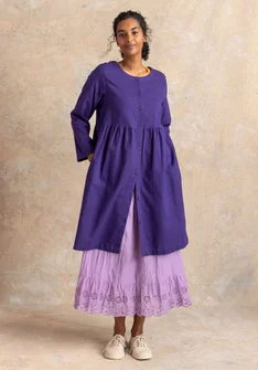 Vävd klänning ”Vendela” i ekologisk bomull - natthimmel