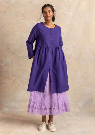 Vävd klänning ”Vendela” i ekologisk bomull - natthimmel